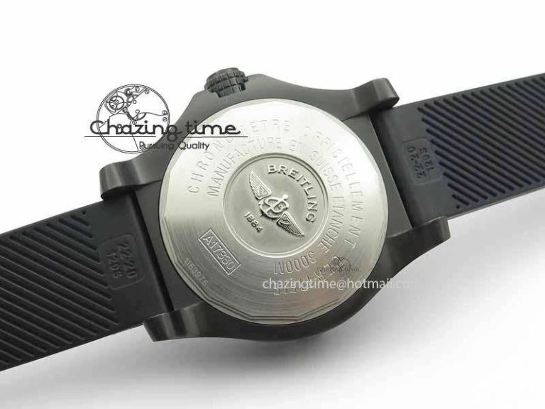 Durable Avenger Seawolf DLC HF 1:1 Best Edition Black Dial On Black Rubber Strap A25J 5742
