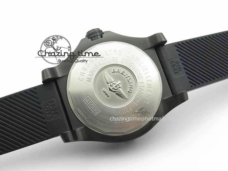 Durable Avenger Seawolf DLC HF 1:1 Best Edition Black Dial On Black Rubber Strap A25J 5742