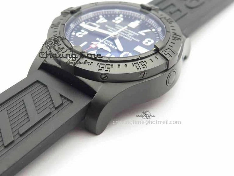 Durable Avenger Seawolf DLC HF 1:1 Best Edition Black Dial On Black Rubber Strap A25J 5742
