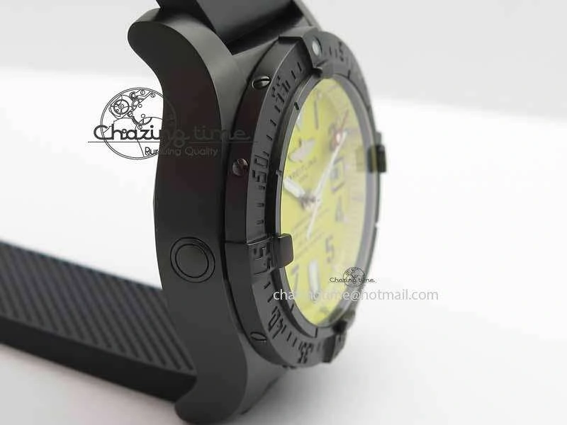 FashionForward Avenger Seawolf DLC HF 1:1 Best Edition Yellow Dial On Black Rubber Strap A25J 5744