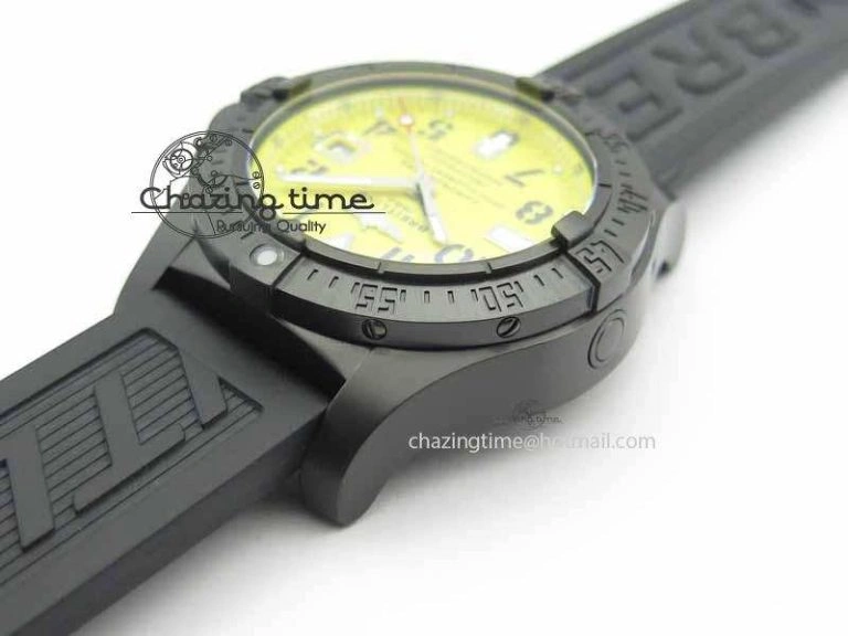 FashionForward Avenger Seawolf DLC HF 1:1 Best Edition Yellow Dial On Black Rubber Strap A25J 5744