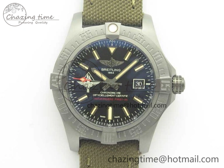 Avenger V17310 Ti DLC 1:1 Best Edition Black Dial Pathfinders First In on Nylon Strap A Compact 5609