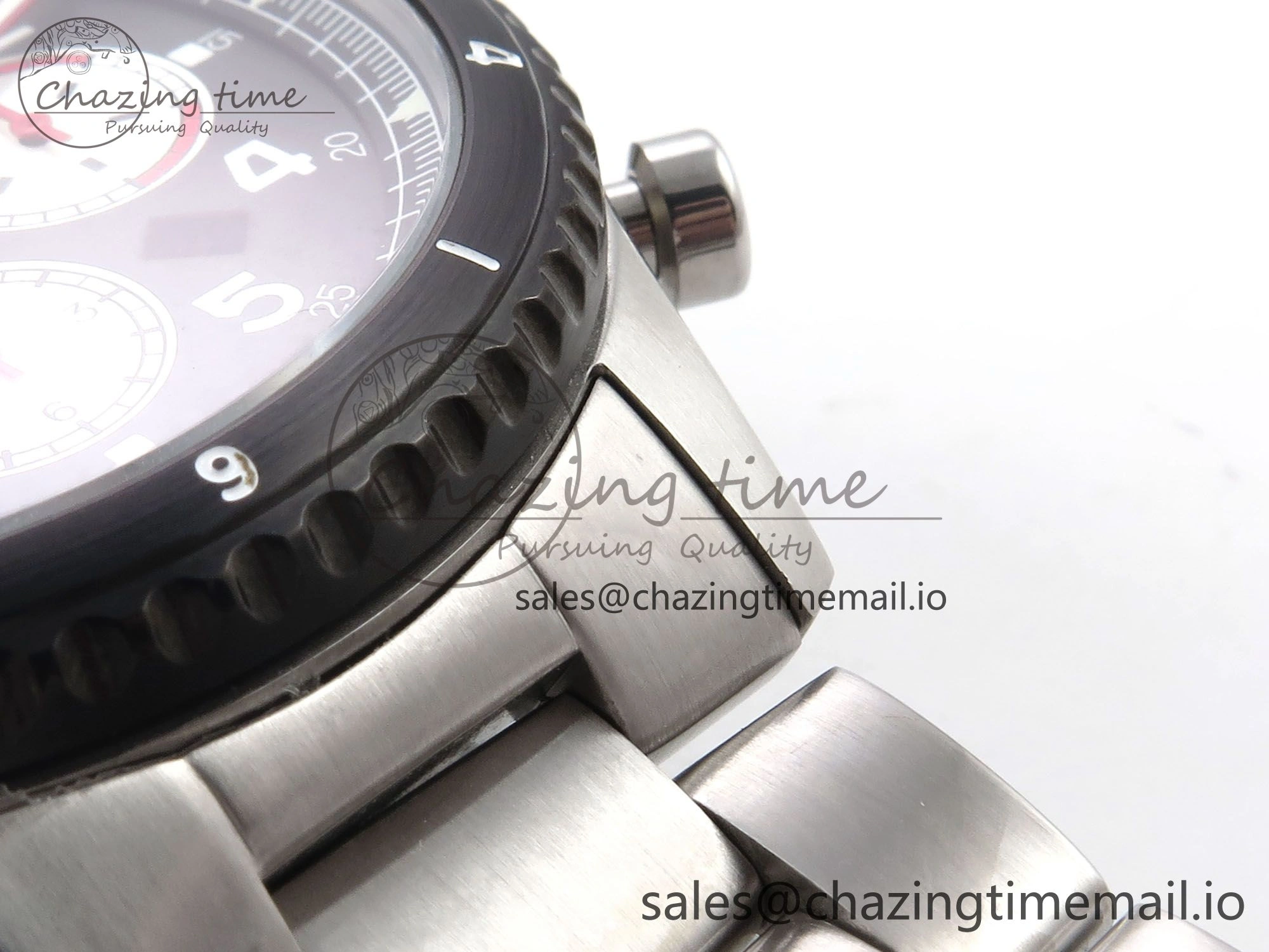 Aviator 8 Chrono SS EF 1:1 Best Edition Black Dial Arabic Bezel on SS Bracelet A Cozy 5498