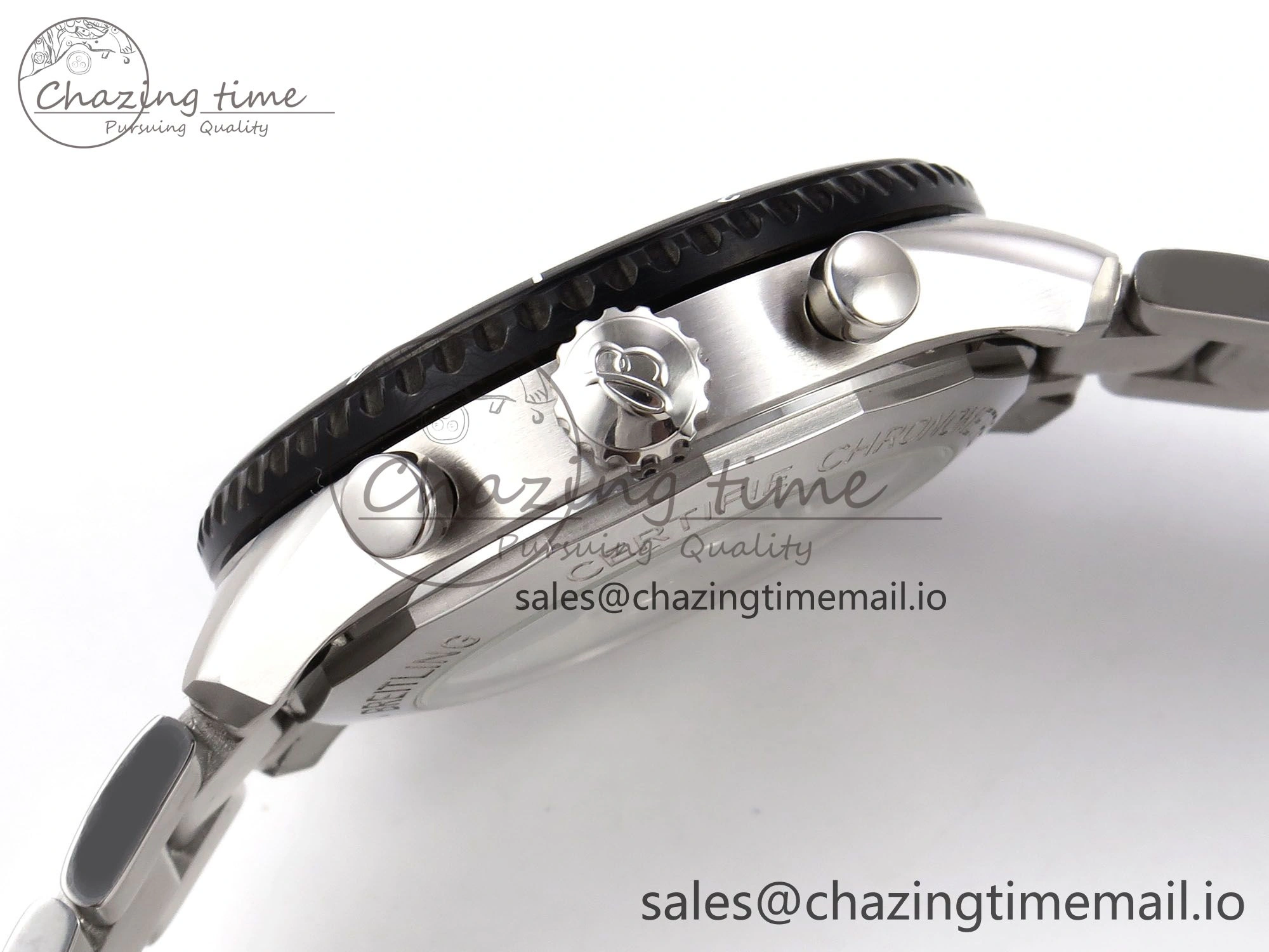 Aviator 8 Chrono SS EF 1:1 Best Edition Black Dial Arabic Bezel on SS Bracelet A Cozy 5498