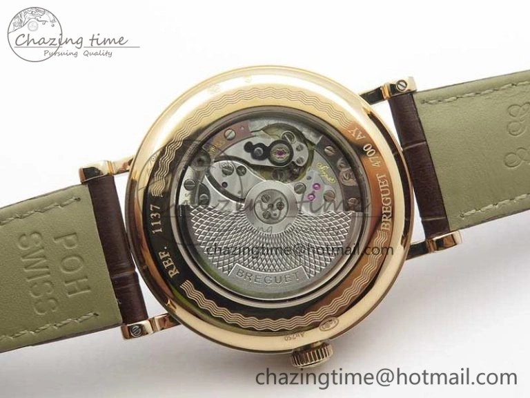 Effortless BG 9087BB Moonphase RG 1:1 Best Edition White Dial On Brown Leather Strap Cal. 5375