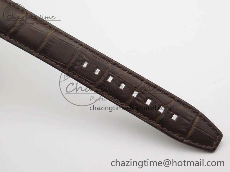 Effortless BG 9087BB Moonphase RG 1:1 Best Edition White Dial On Brown Leather Strap Cal. 5375