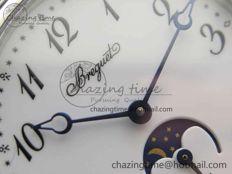 GoAnywhere BG 9087BB Moonphase SS 1:1 Best Edition White Dial On Black Leather Strap Cal. 5368
