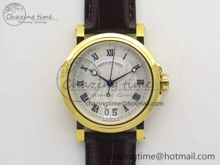 GoAnywhere BG 9087BB Moonphase SS 1:1 Best Edition White Dial On Black Leather Strap Cal. 5368