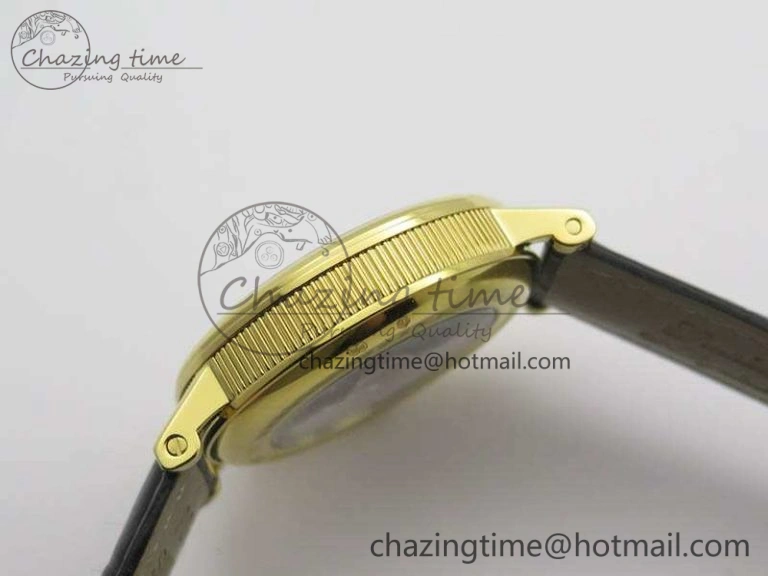 BG 9087BB Moonphase YG 1:1 Best Edition White Dial On Black Leather Strap Cal. Premium 5370