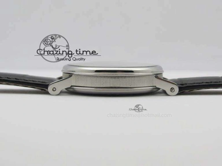 BG Tourbillon SS Best Edition Black Dial On Black Leather Strap A23J Durable 5373