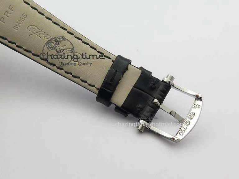 BG Tourbillon SS Best Edition Black Dial On Black Leather Strap A23J Durable 5373