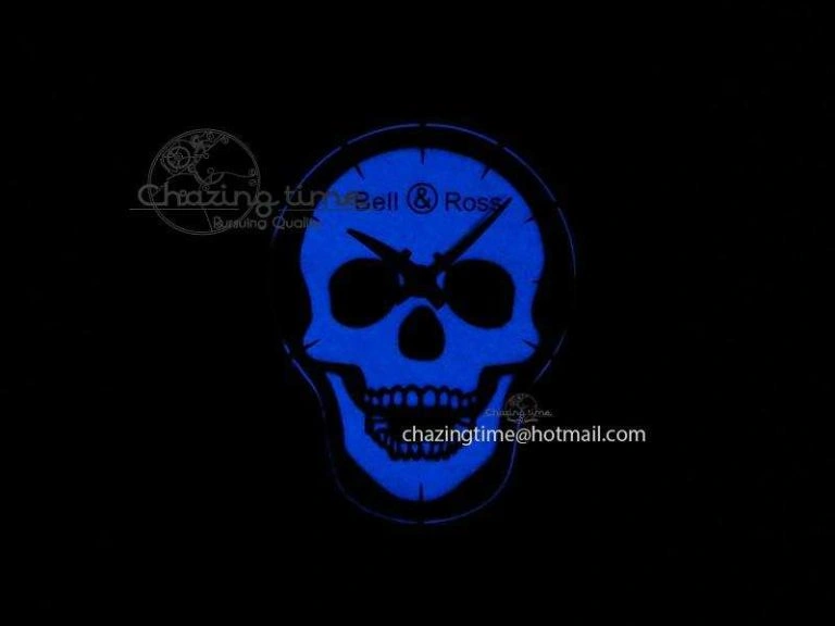 BR 01-92 Airborne Skull PVD Blue Dial On Black Leather Strap MIYOTA 9015 (Free Rubber Strap) Refined 5239