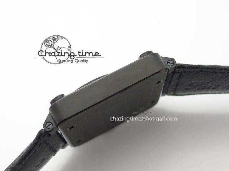 BR 01-92 Airborne Skull PVD Blue Dial On Black Leather Strap MIYOTA 9015 (Free Rubber Strap) Refined 5239
