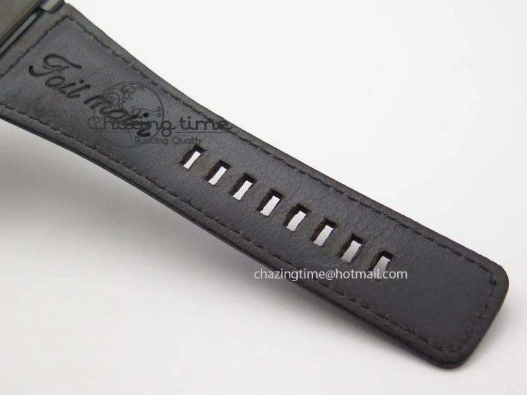 BR 01-92 Airborne Skull PVD Grey Dial On Black Leather Strap MIYOTA 9015 (Free Rubber Strap) Flexible 5240