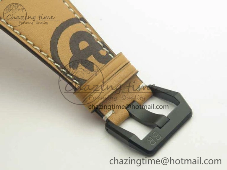BR 03-92 42.5mm Real Ceramic Case NII 1:1 Best Edition Black Dial On Leather Strap MIYOTA ZeroBulk 5190