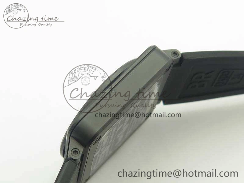 Neat BR 03-92 42.5mm Real Ceramic Case NII 1:1 Best Edition Black Dial On Rubber Strap MIYOTA 5195