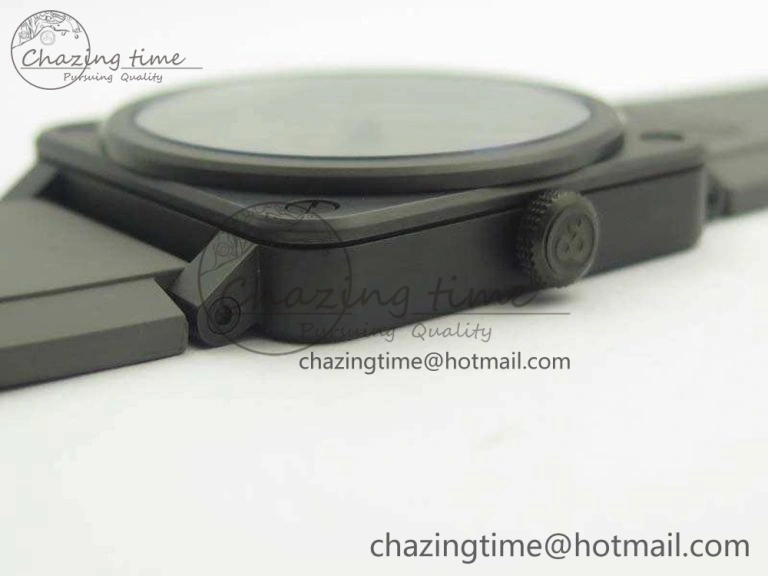 HighPerformance BR 03-92 42.5mm Real Ceramic Case NII 1:1 Best Edition Gray Dial On Rubber Strap MIYOTA 5192