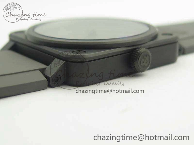 HighPerformance BR 03-92 42.5mm Real Ceramic Case NII 1:1 Best Edition Gray Dial On Rubber Strap MIYOTA 5192