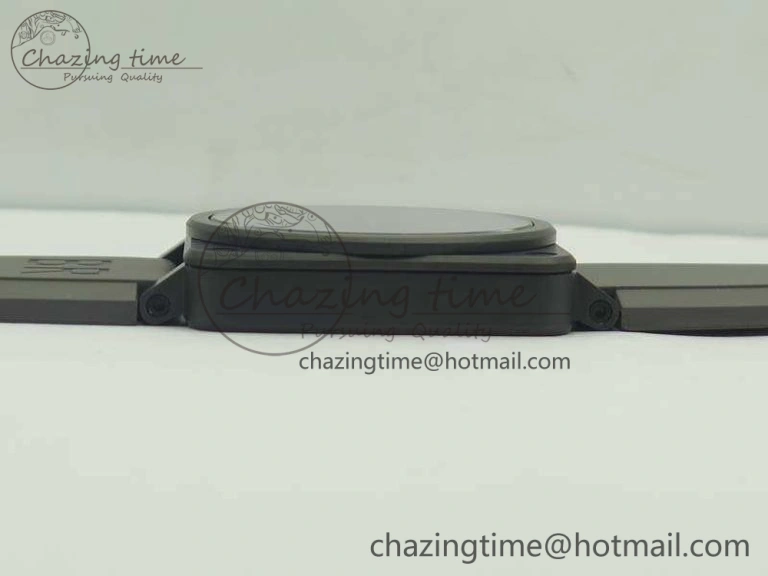 HighPerformance BR 03-92 42.5mm Real Ceramic Case NII 1:1 Best Edition Gray Dial On Rubber Strap MIYOTA 5192