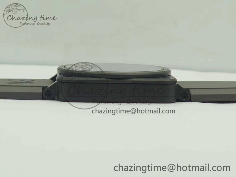 HighPerformance BR 03-92 42.5mm Real Ceramic Case NII 1:1 Best Edition Gray Dial On Rubber Strap MIYOTA 5192
