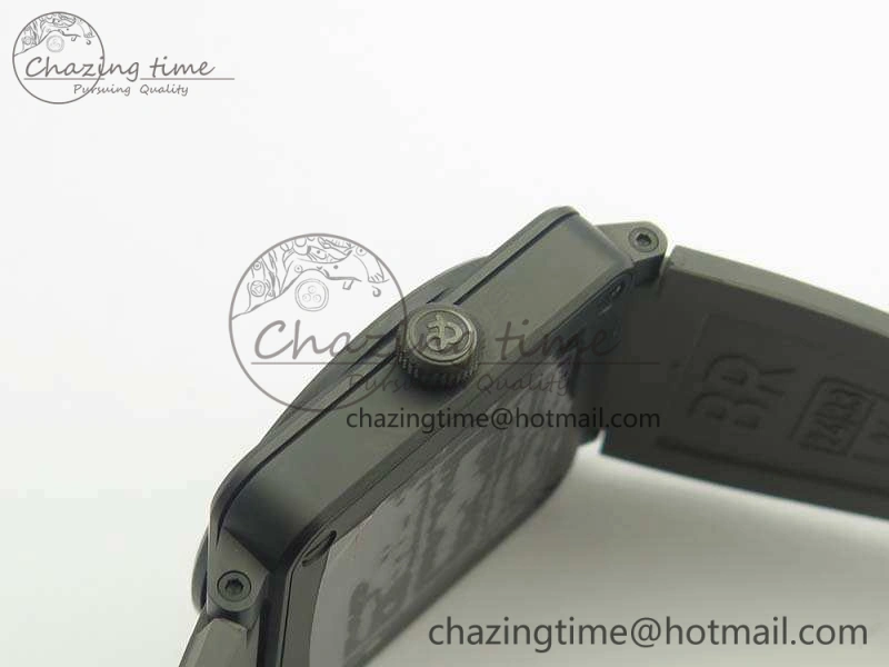 HighPerformance BR 03-92 42.5mm Real Ceramic Case NII 1:1 Best Edition Gray Dial On Rubber Strap MIYOTA 5192
