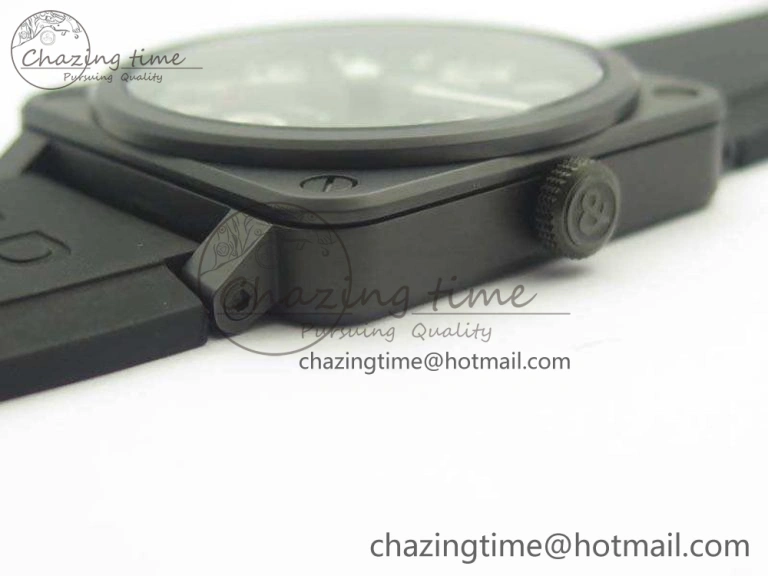 BR 03-92 42.5mm Real Ceramic Case NII 1:1 Best Edition Green Dial On Rubber Strap MIYOTA HighQuality 5191