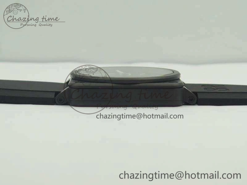 BR 03-92 42.5mm Real Ceramic Case NII 1:1 Best Edition Green Dial On Rubber Strap MIYOTA HighQuality 5191