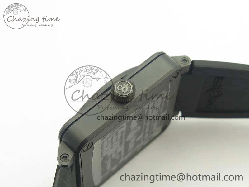 BR 03-92 42.5mm Real Ceramic Case NII 1:1 Best Edition Green Dial On Rubber Strap MIYOTA HighQuality 5191