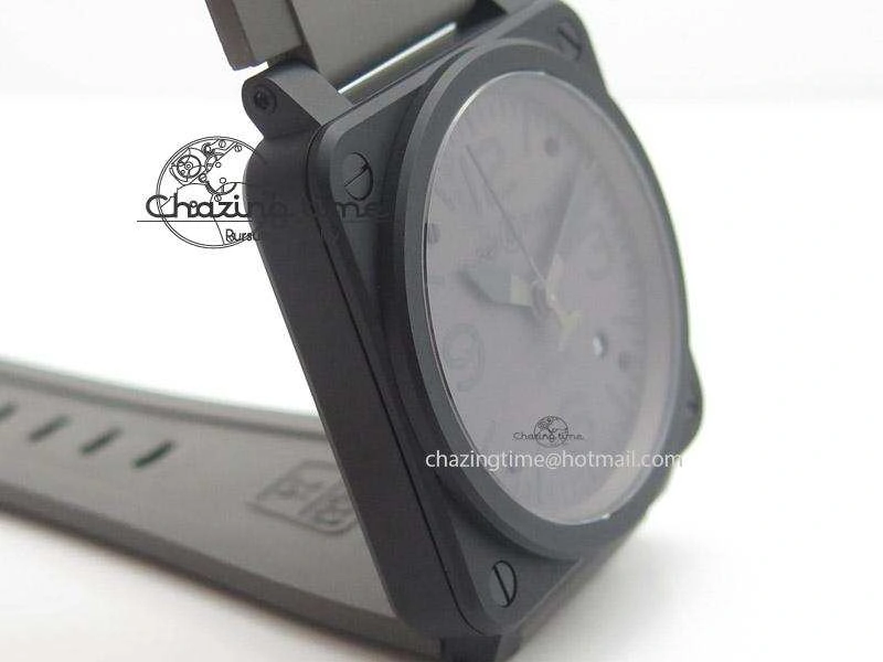 SmoothTexture BR 03-92 42mm Commando 1:1 Best Edition On Grey Rubber Strap Miyota 5245