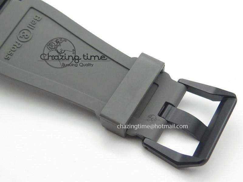 SmoothTexture BR 03-92 42mm Commando 1:1 Best Edition On Grey Rubber Strap Miyota 5245