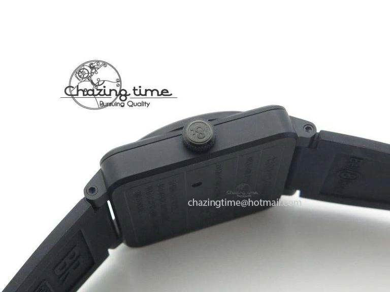 BR 03-92 42mm PVD 1:1 Best Edition On Black Rubber Strap Miyota StreetReady 5249