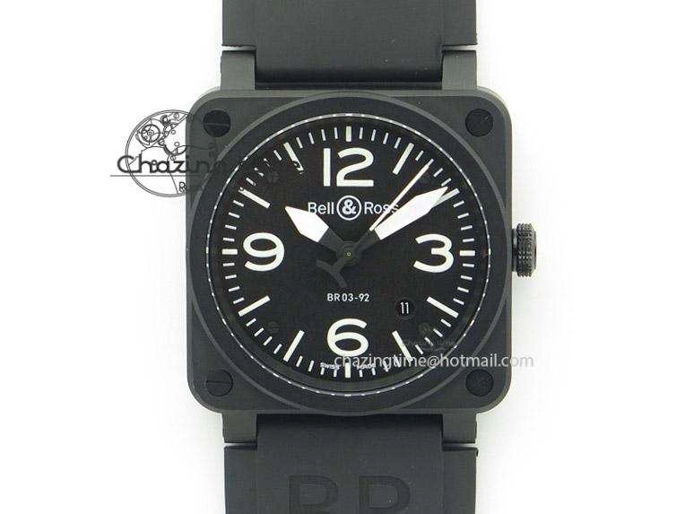 BR 03-92 42mm PVD 1:1 Best Edition On Black Rubber Strap Miyota StreetReady 5249