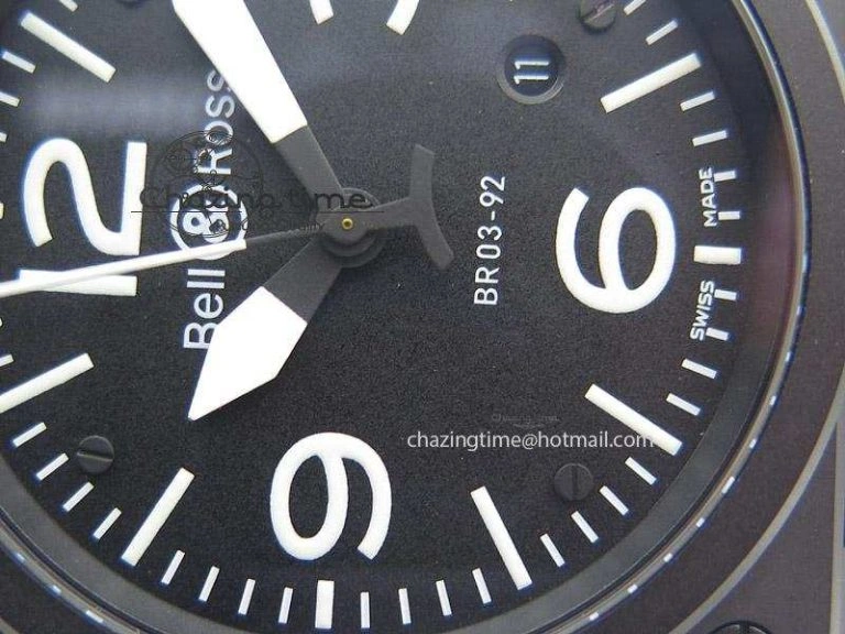 BR 03-92 42mm PVD 1:1 Best Edition On Black Rubber Strap Miyota StreetReady 5249