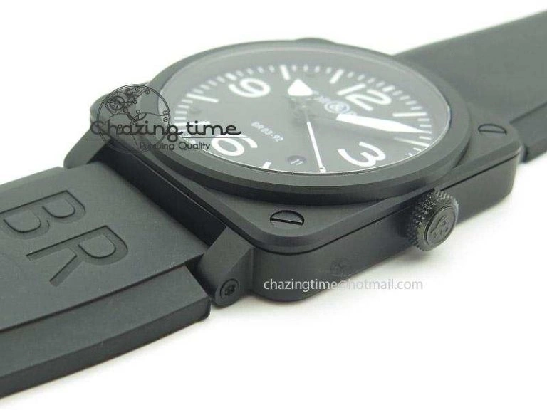 BR 03-92 42mm PVD 1:1 Best Edition On Black Rubber Strap Miyota StreetReady 5249