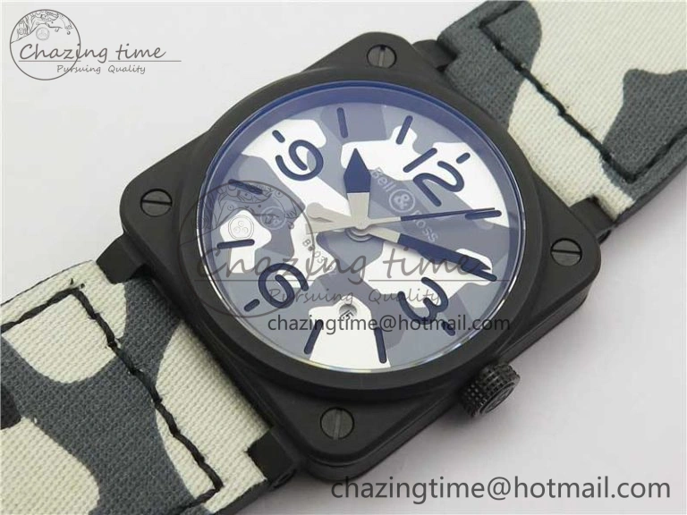 Durable BR 03-92 DLC 1:1 Best Edition Gray Camouflage Apes Dial on Camouflage Strap MIYOTA 9015 V 5167