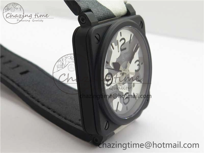 Durable BR 03-92 DLC 1:1 Best Edition Gray Camouflage Apes Dial on Camouflage Strap MIYOTA 9015 V 5167