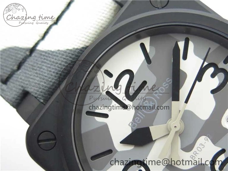 Durable BR 03-92 DLC 1:1 Best Edition Gray Camouflage Apes Dial on Camouflage Strap MIYOTA 9015 V 5167