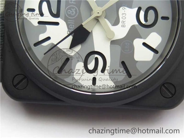 Durable BR 03-92 DLC 1:1 Best Edition Gray Camouflage Apes Dial on Camouflage Strap MIYOTA 9015 V 5167