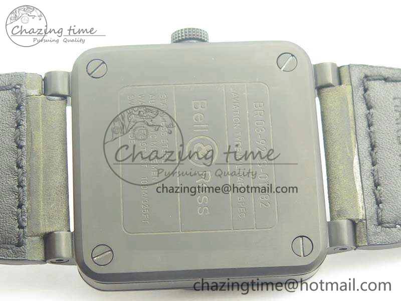 MoistureWicking BR 03-92 DLC 42.5mm Black Dial On Leather Strap MIYOTA9015 V 5187