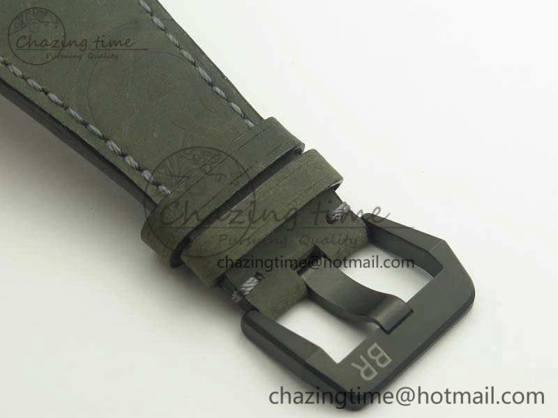 MoistureWicking BR 03-92 DLC 42.5mm Black Dial On Leather Strap MIYOTA9015 V 5187