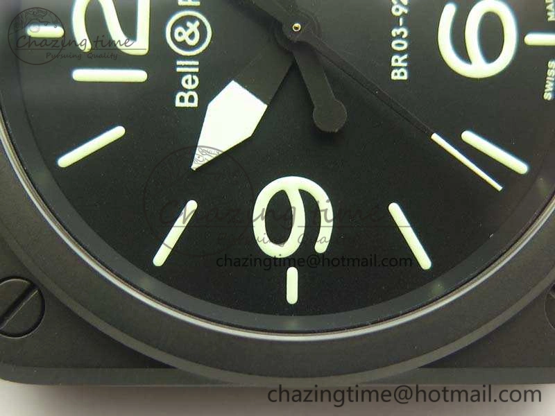 MoistureWicking BR 03-92 DLC 42.5mm Black Dial On Leather Strap MIYOTA9015 V 5187