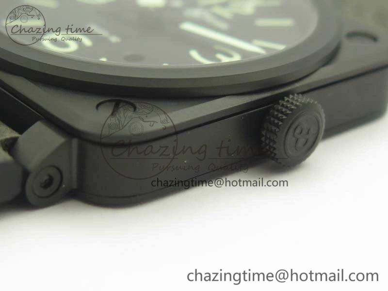 MoistureWicking BR 03-92 DLC 42.5mm Black Dial On Leather Strap MIYOTA9015 V 5187