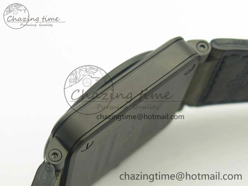 MoistureWicking BR 03-92 DLC 42.5mm Black Dial On Leather Strap MIYOTA9015 V 5187