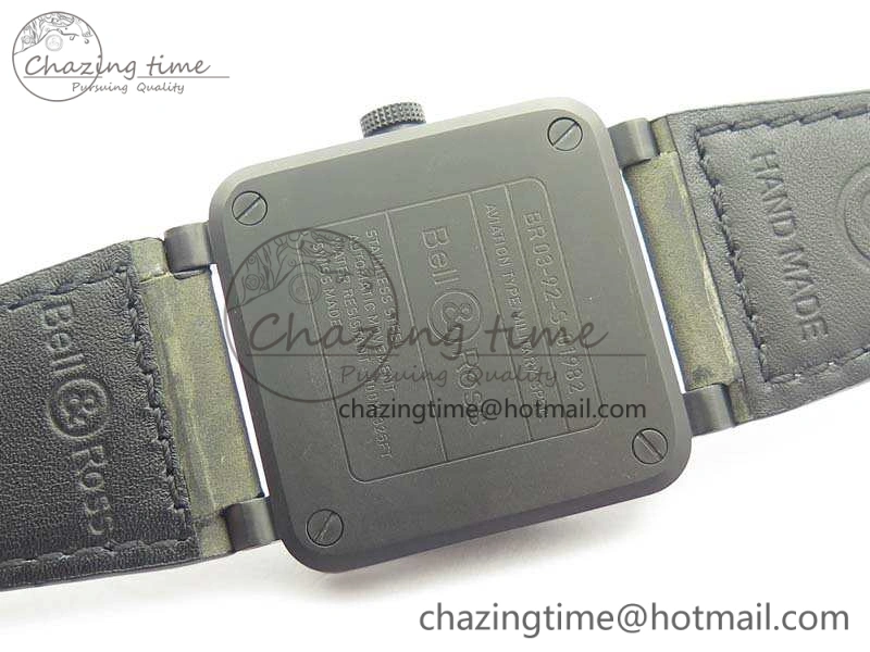 BR 03-92 DLC 42.5mm Green Camouflage Dial On Leather Strap MIYOTA9015 V Casual 5194
