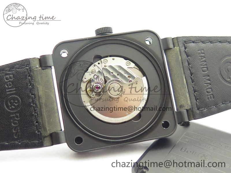 BR 03-92 DLC 42.5mm Green Camouflage Dial On Leather Strap MIYOTA9015 V Casual 5194