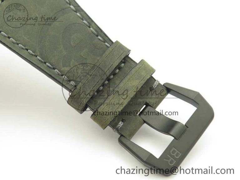 BR 03-92 DLC 42.5mm Green Camouflage Dial On Leather Strap MIYOTA9015 V Casual 5194