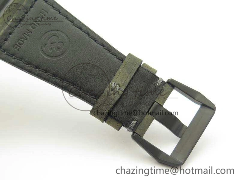 BR 03-92 DLC 42.5mm Green Camouflage Dial On Leather Strap MIYOTA9015 V Casual 5194
