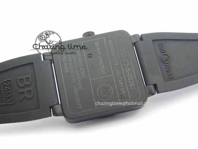 Chic BR 03-92 DLC Black Dial FAYETTE 42.5mm On Rubber Strap MIYOTA 9015 V 5218