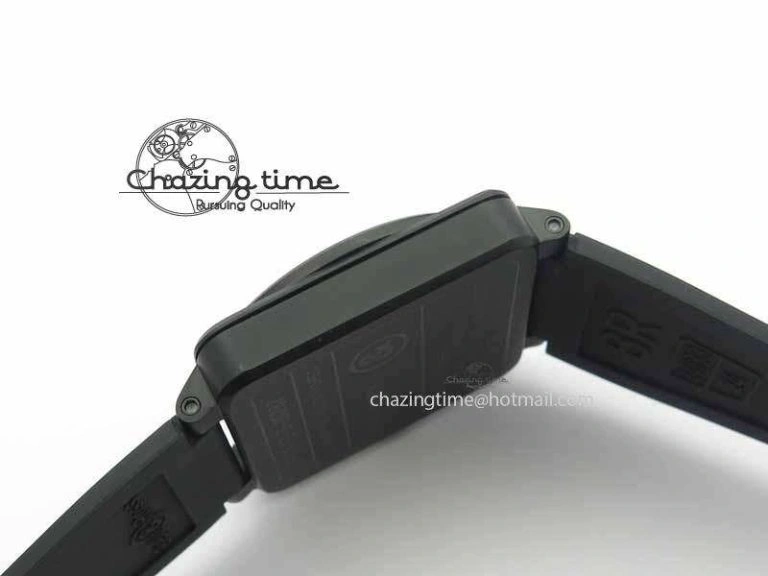 Attractive BR 03-92 DLC Black Dial GIGN 42.5mm on Rubber Strap MIYOTA 9015 V 5216
