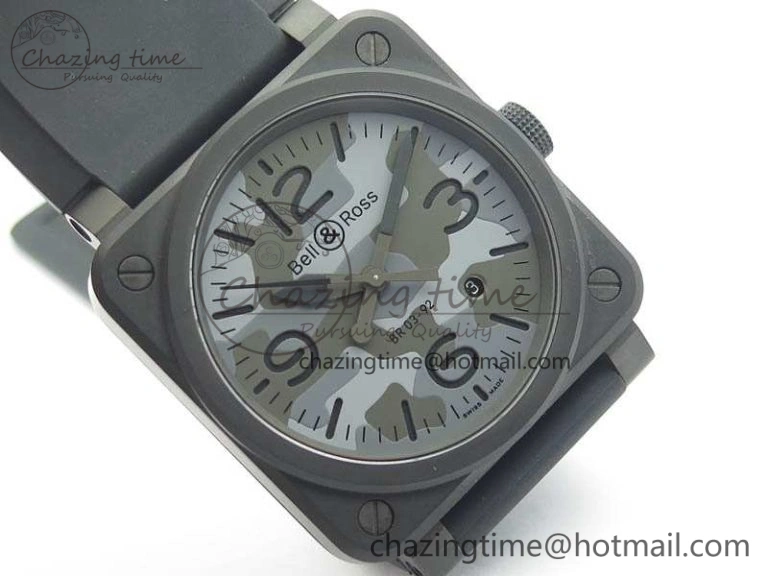 BR 03-92 DLC Camouflage Dial 42.5mm On Rubber Strap MIYOTA 9015 V Popular 5211